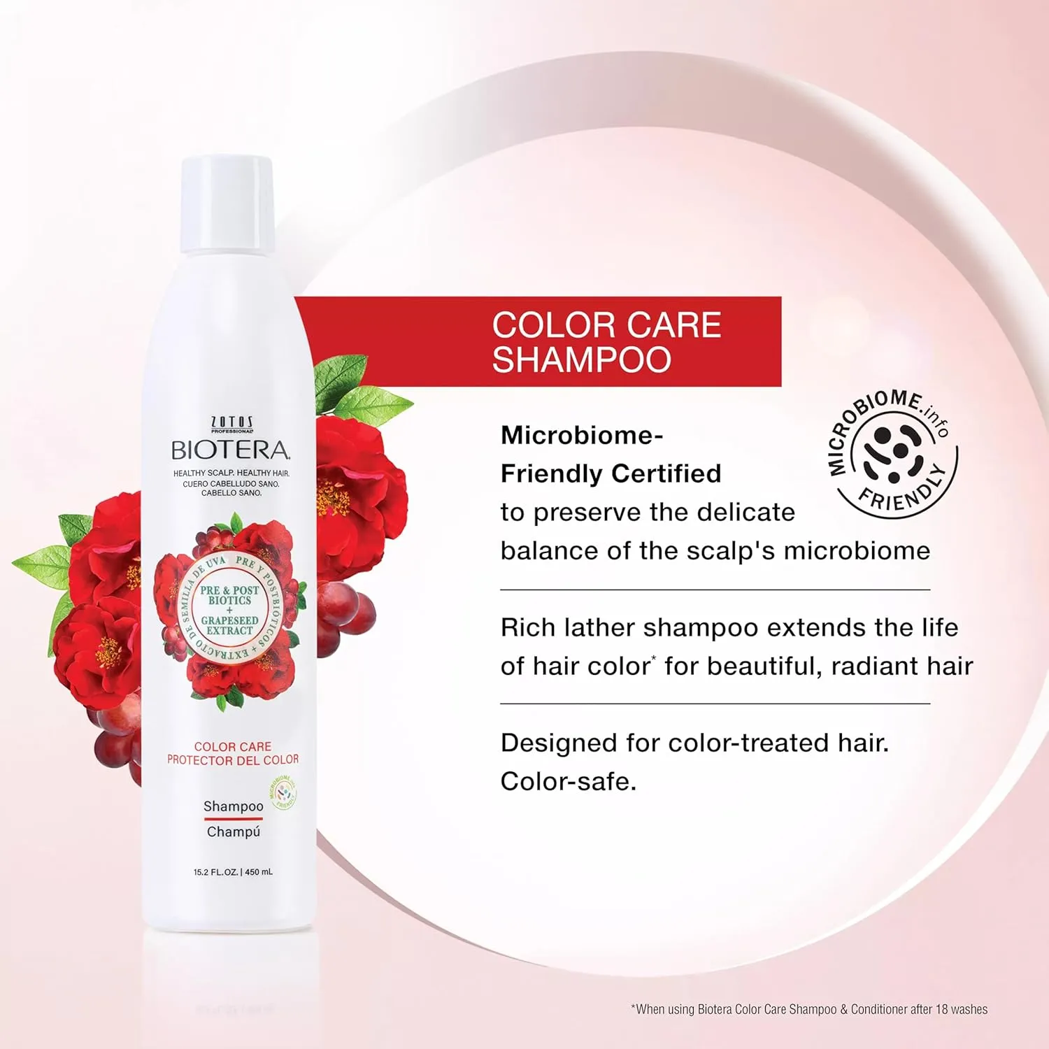 Biotera Color Care Shampoo | Extends & Maintains Color-Treated Hair | Microbiome Friendly | Vegan & Animal Test Free | Paraben Free | Color-Safe