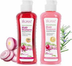 Biotin & Rosemary Shampoo with Onion for Hair Growth - Strengthens, Thickens & Nourishes - Anti-Hair Loss, Paraben-Free, Silicone-Free Formula 250-250 ML