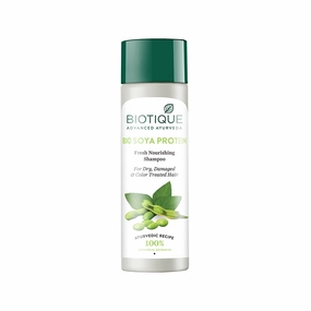 Biotique Bio Soya Protein Fresh Nourishing Shampoo For Dry Damaged & Color Treated Hair 120 Ml/ 4.05 Oz.