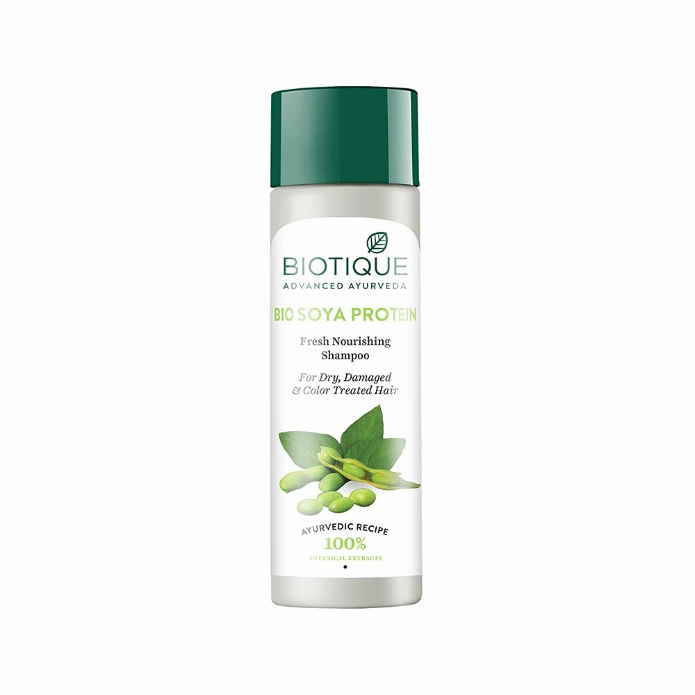 Biotique Bio Soya Protein Fresh Nourishing Shampoo For Dry Damaged & Color Treated Hair 120 Ml/ 4.05 Oz.