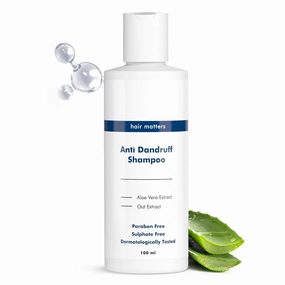 BK Anti Dandruff Shampoo | 5.5 Balanced pH | 3X Faster Reduction in Flaking, Itching, & Dry Scalp | Aloe Vera & Oat Extract | Dermatologically Tested | 100 ml