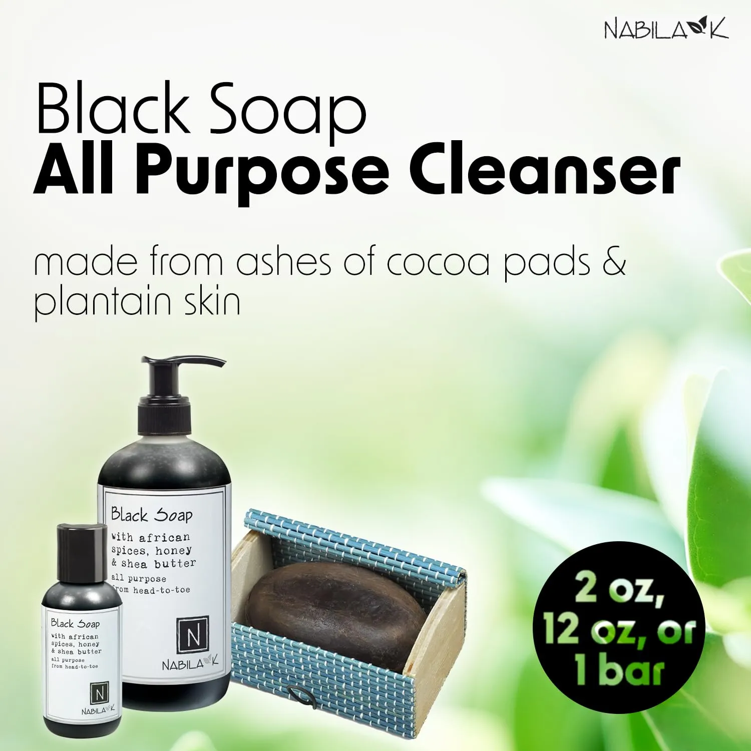 Black Soap Bar - African Spices, Honey & Shea Butter - Oily & Acne Prone Skin - All Purpose Face & Body Wash - Hand Soap, Shower Gel, Shampoo, Shaving Cream - All Skin Types - 1 Bar