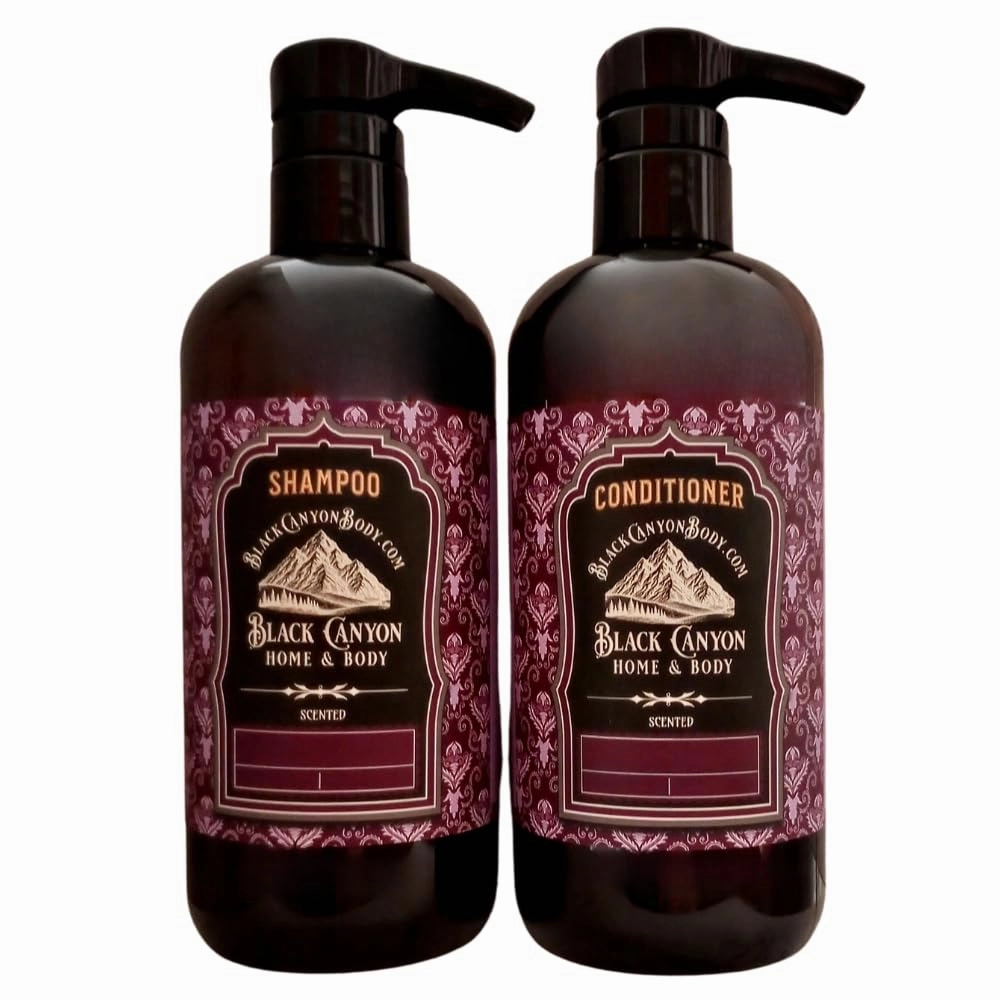Black Canyon Campfire & Marshmallow Scented Argan Oil Hair Shampoo and Conditioner Set, 16 Oz Shampoo - 16 Oz Conditioner