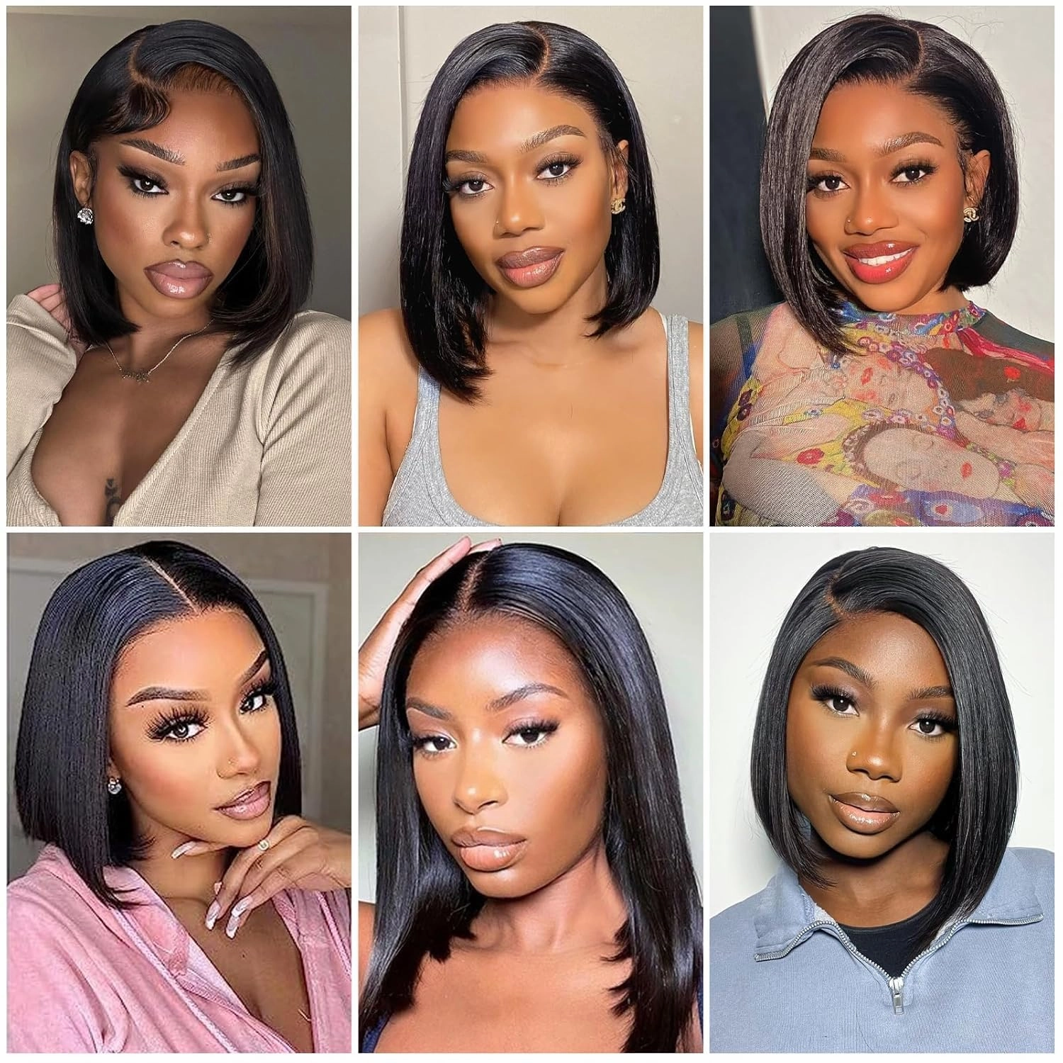 Bob Wig Human Hair Straight HD Lace Front Wigs Human Hair Glueless Bob 13x4 Lace Frontal Wig Human Hair Pre Plucked With Baby Hair 180% Density 12 Inch Natural Color (Black, 12 inch)
