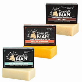 Body Bars (Mild Exfoliating Variety Pack, 3-Pack)