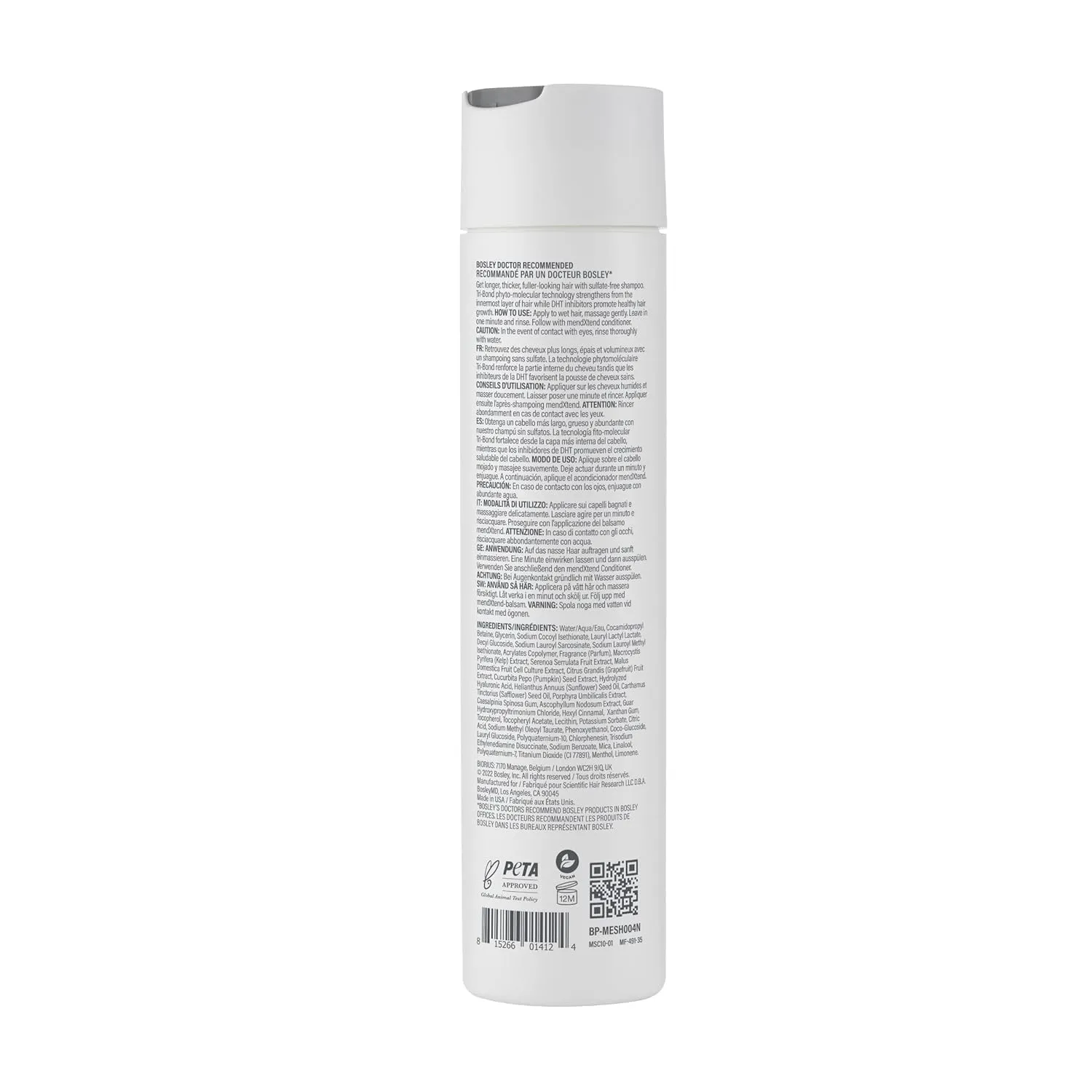 BosleyMD MendXtend Strengthening Shampoo, Conditioner, and Kit to Promote Growth & Prevent Breakage with Saw Palmetto, Hyaluronic Acid and Pomegranate Extract