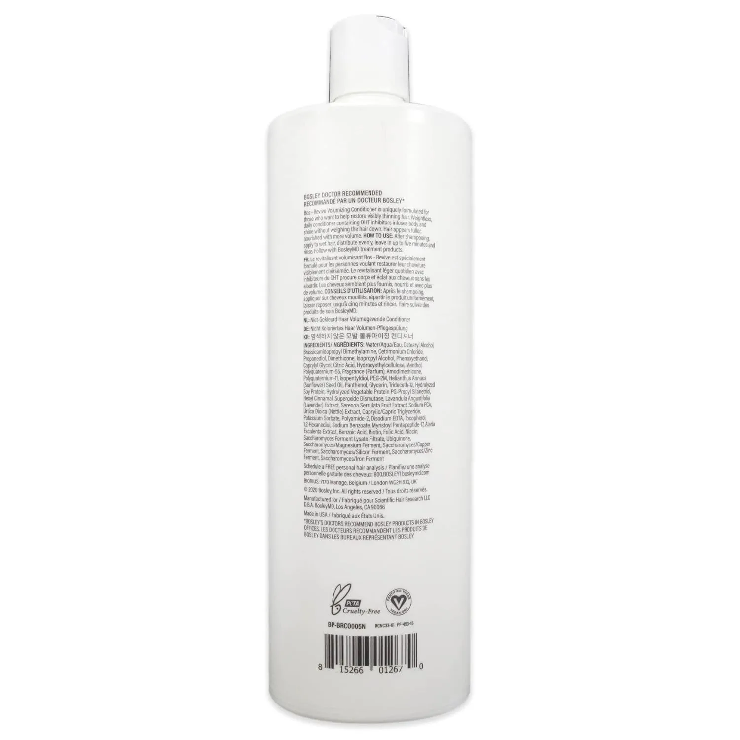 BosRevive Nourishing Shampoo & Conditioner & Kit for Noticeably Thinning and Non Color-Treated Hair Rosemary