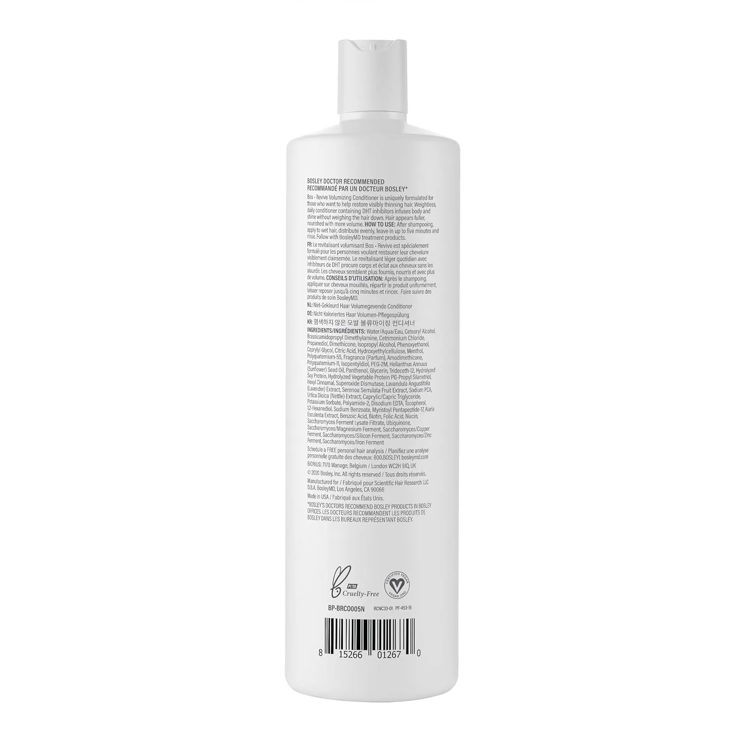 BosRevive Nourishing Shampoo & Conditioner & Kit for Noticeably Thinning and Non Color-Treated Hair Rosemary
