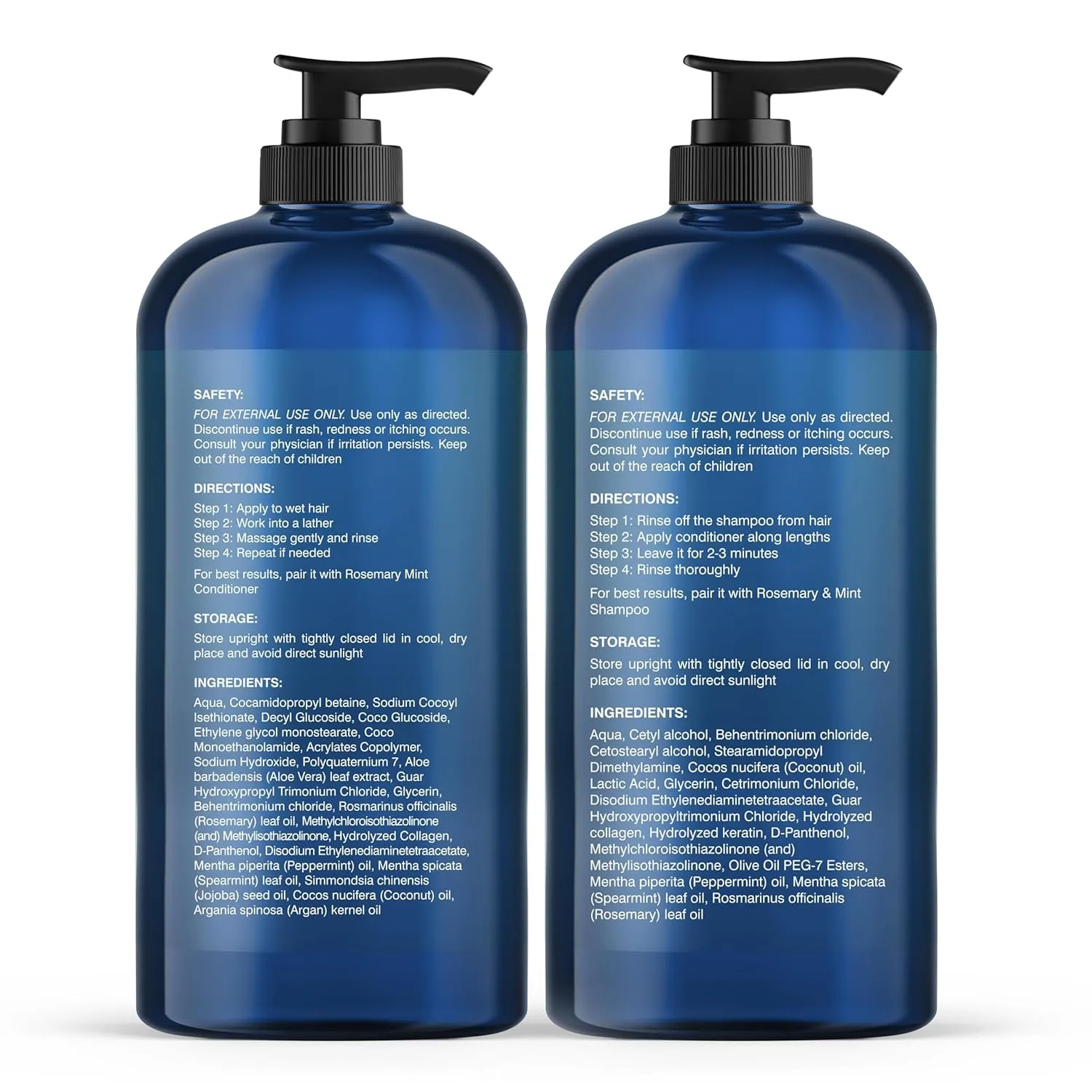Botanic Hearth Rosemary Mint Shampoo and Conditioner Set, Thickening Formula, Promotes Hair Growth and Scalp Health Sulfate Free & Paraben Free, for Men & Women - 16 fl oz each