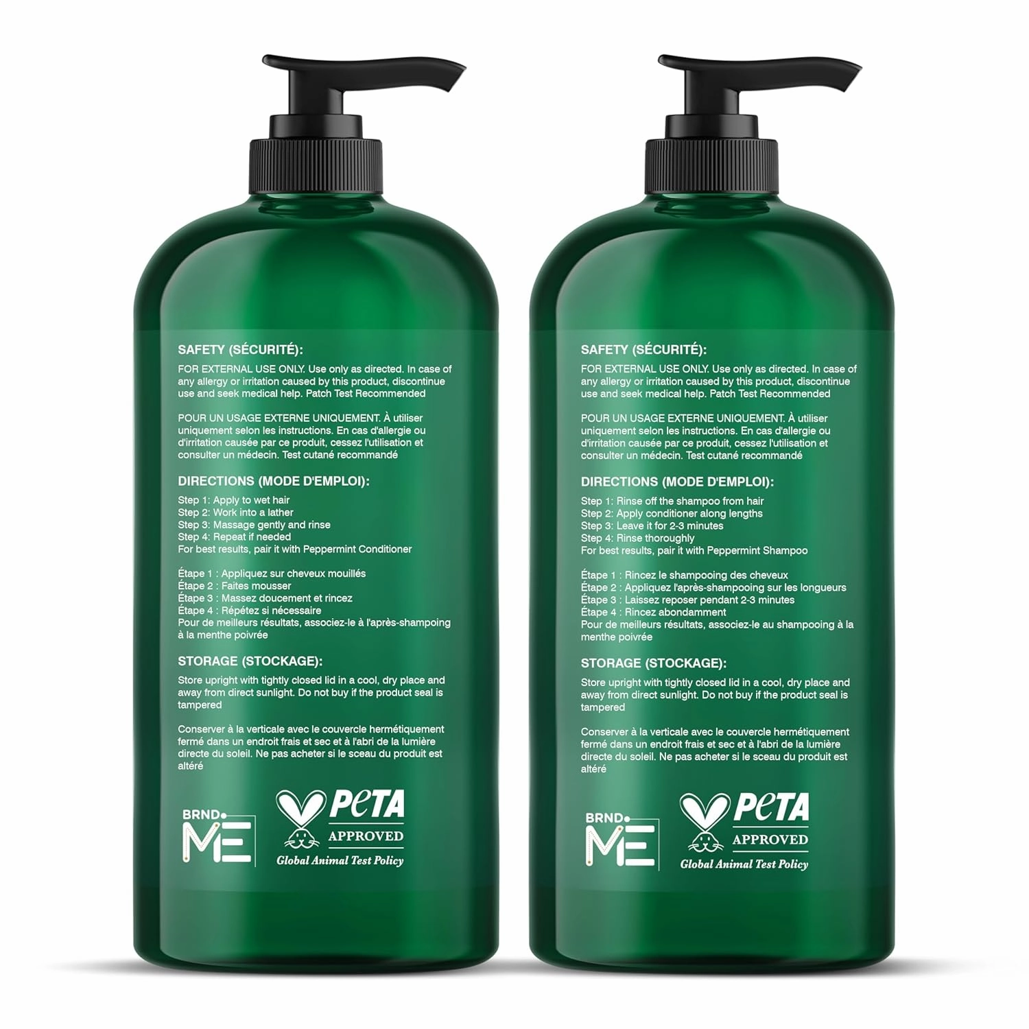 BOTANIC HEARTH Peppermint Oil Shampoo and Conditioner Set - Hair Blooming Formula with Keratin - Fights Hair Loss & Thinning, Promotes Hair Growth-Sulfate Free for Men and Women - 16 fl oz x 2