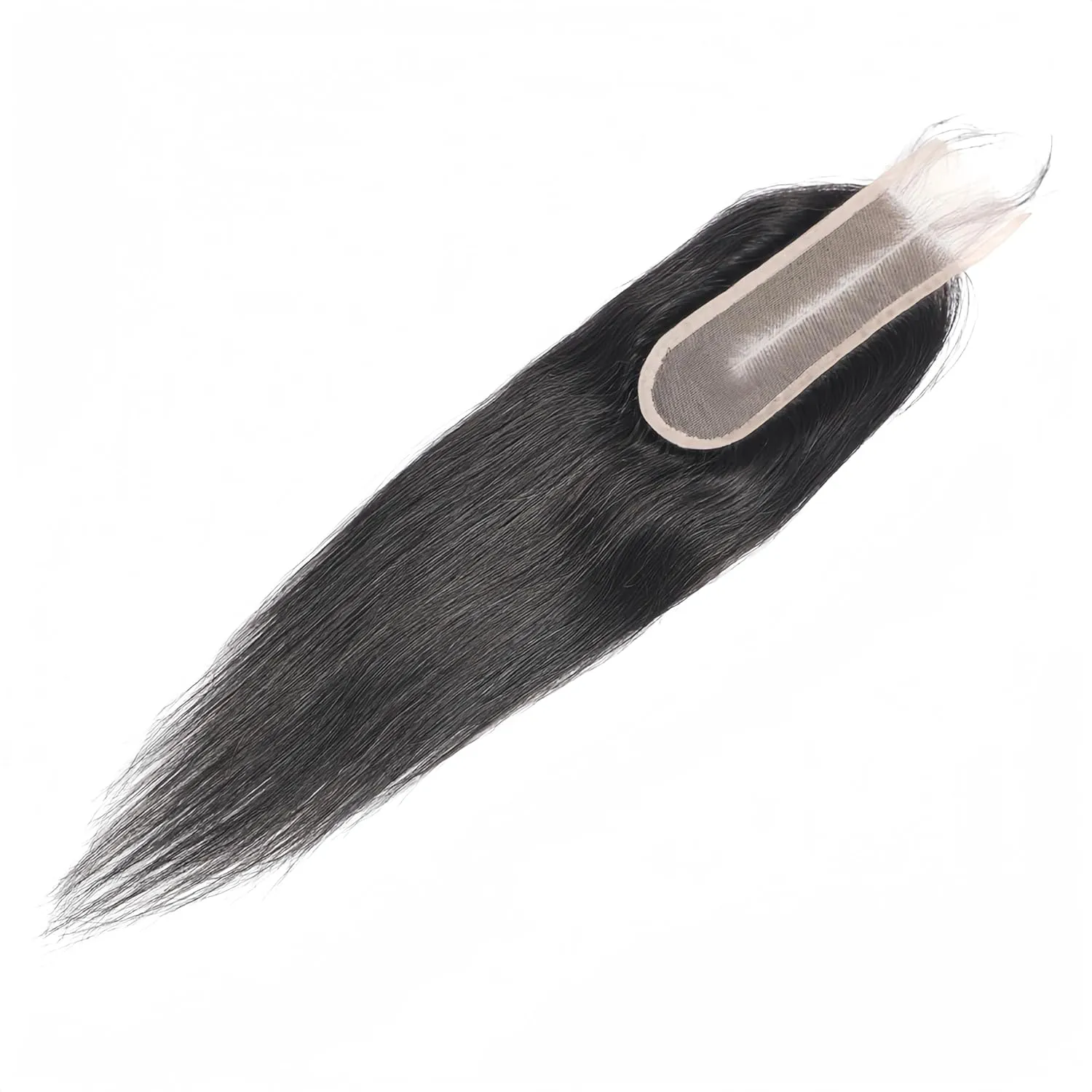 Brazilian 2x6 Lace Closure Kim K Closure Straight Brazilian Human Hair Lace Closure Remy Hair Deep Middle Part Closure(12 inch)