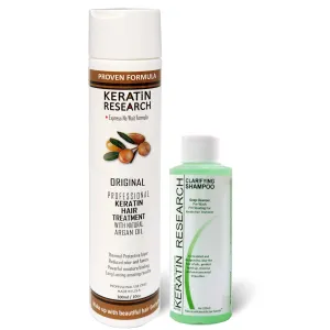 Brazilian Keratin Hair Treatment Complex Blowout LONG Lasting Keratin Treatment with Argan Oil Straightening Smoothing Professional Results Keratina Keratin Research (14oz, 420ml)