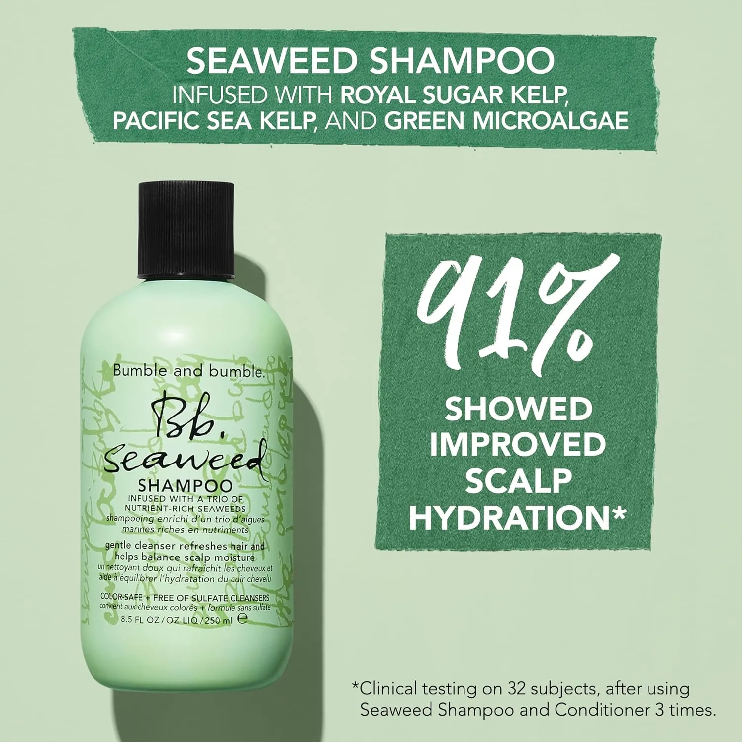 Bumble and bumble. Seaweed Hydrating Shampoo | For Fine-to-Medium Hair or Daily Washer | Sulfate-Free   Color Safe