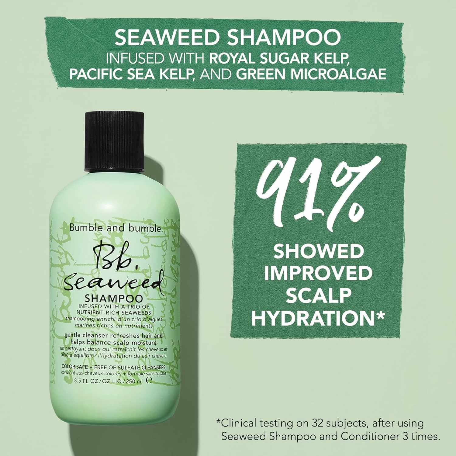 Bumble and bumble. Seaweed Hydrating Shampoo | For Fine-to-Medium Hair or Daily Washer | Sulfate-Free   Color Safe