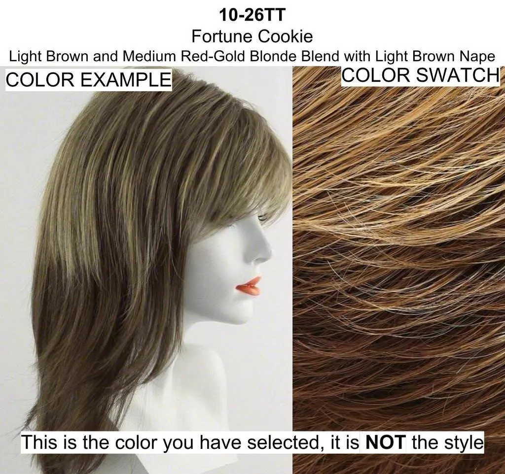 Bundle - 5 items: Peaches Wig by Jon Renau, Christy's Wigs Q & A Booklet, 2oz Travel Size Wig Shampoo, Wig Cap & Wide Tooth Comb - Color: 10/26TT