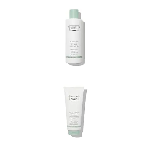 Bundle of Christophe Robin Hydrating Shampoo With Aloe Vera -8.4 fl. oz   Christophe Robin Hydrating Melting Mask With Aloe Vera for Dry, Dull Hair - Lighweight 6.7 fl. oz