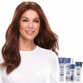 Bundle - 7 Items: 18" Top Smart Exclusive Colors Remy Human Hair by Jon Renau, Christy's Wigs Q & A Booklet, BeautiMark Hydra Shampoo Conditioner Mask Protect Leave-In Spray Shine Serum - 22F16S8