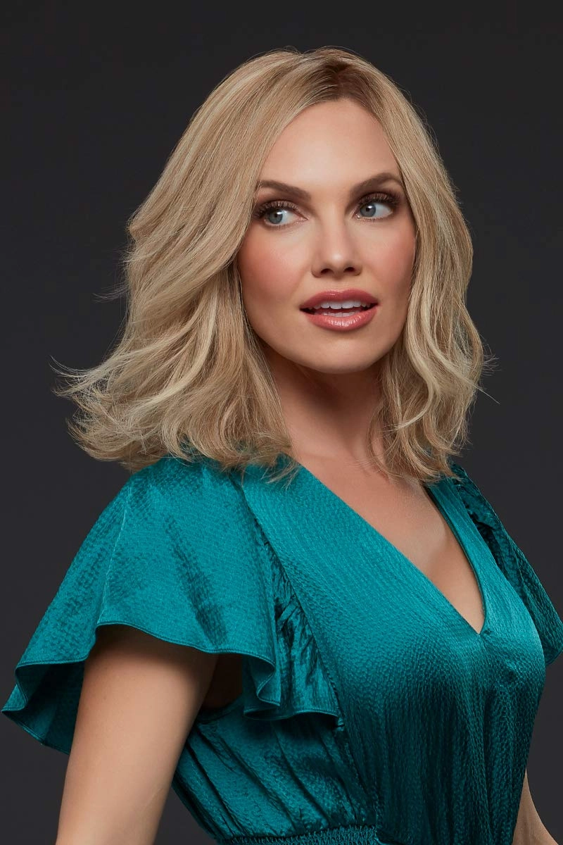 Bundle - 7 Items: Carrie Exclusive Remy Human Hair by Jon Renau, Christy's Wigs Q & A Booklet, BeautiMark Hydra Shampoo Conditioner Mask Protect Leave-In Spray Shine Serum - Color: 12FS12
