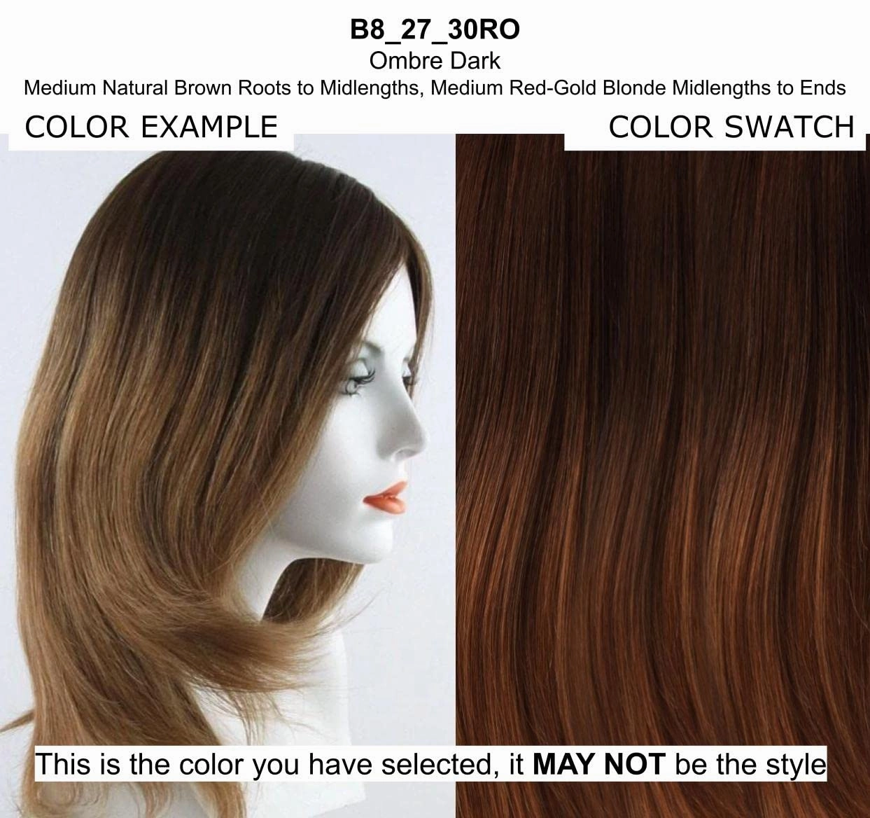 Bundle - 7 Items: Sienna Exclusive Remy Human Hair by Jon Renau, Christy's Wigs Q & A Booklet, BeautiMark Hydra Shampoo Conditioner Mask Protect Leave-In Spray Shine Serum - Color: B8/27/30RO