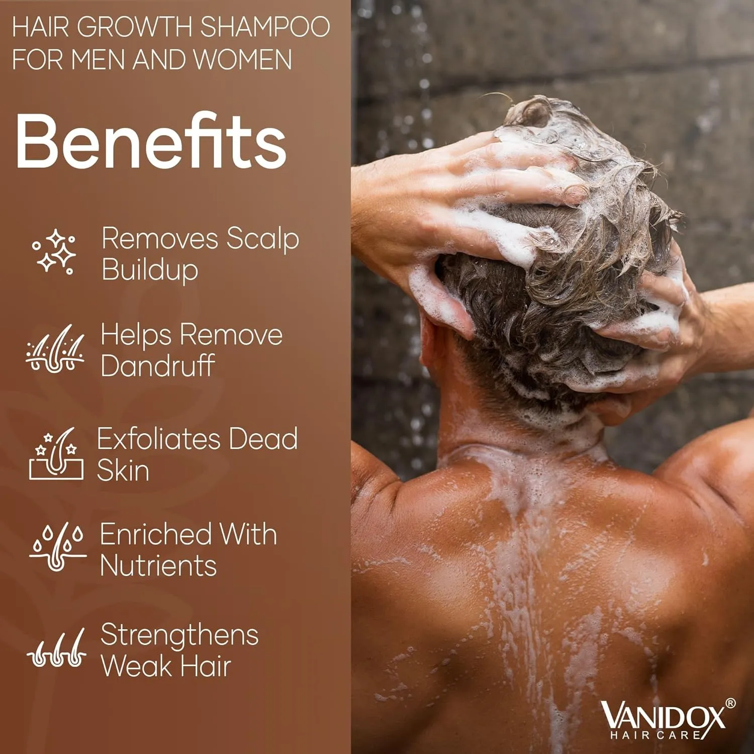 Carbonic Acid Shampoo for Men and Women with DHT Blockers - Made in USA - Stimulates Hair Growth, Scalp Exfoliator, Sulfate Free Shampoo with Biotin and Tea Tree Oil (16 Fl Oz)