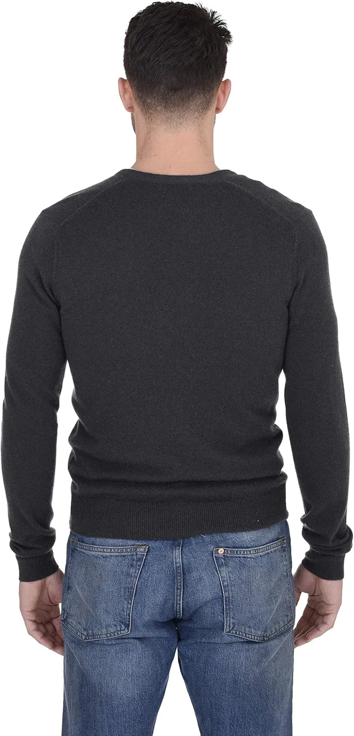 Cashmeren Men's Button Down Cardigan 100% Pure Cashmere Classic Knit V-Neck Sweater