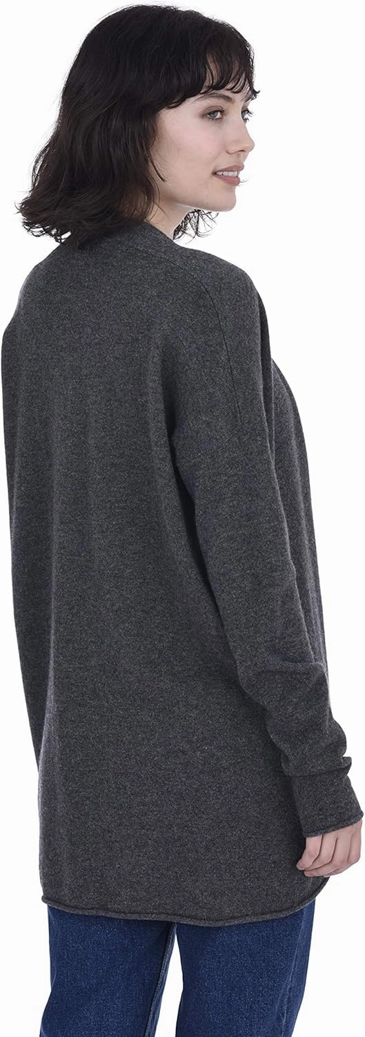 Cashmeren Lightweight Open Front Cardigan 100% Pure Cashmere Long Sleeve Sweater for Women