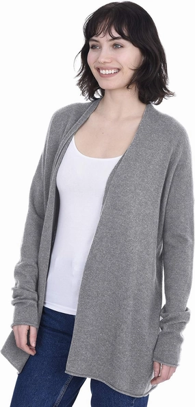 Cashmeren Lightweight Open Front Cardigan 100% Pure Cashmere Long Sleeve Sweater for Women