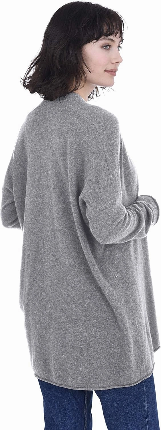 Cashmeren Lightweight Open Front Cardigan 100% Pure Cashmere Long Sleeve Sweater for Women