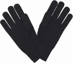 Cashmeren Unisex Matching Scarf and Gloves Set 100% Pure Cashmere Plain Knit Winter Accessories