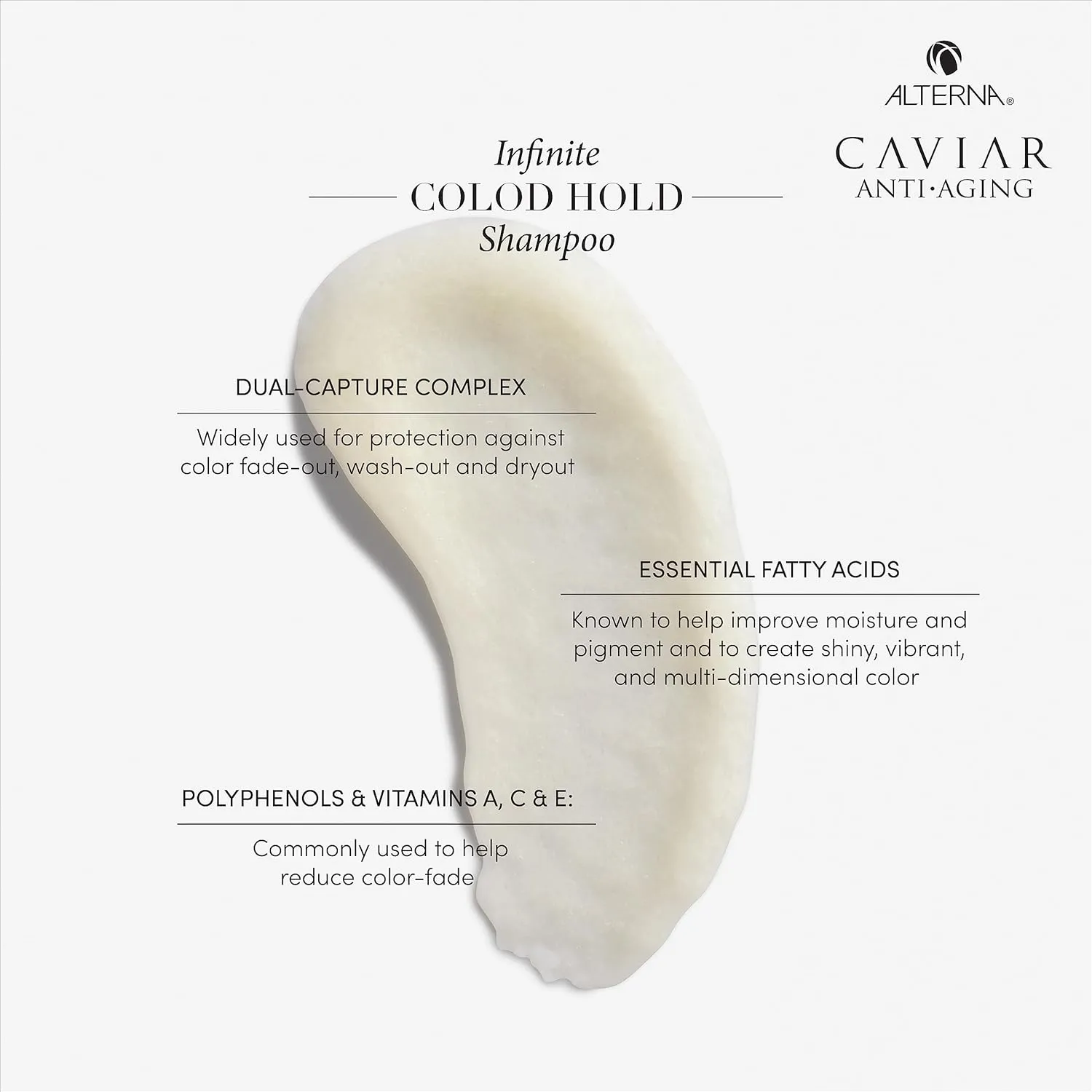 CAVIAR Anti-Aging Infinite Color Hold Shampoo | For Color Treated Hair | Minimizes Color Fade | Sulfate Free
