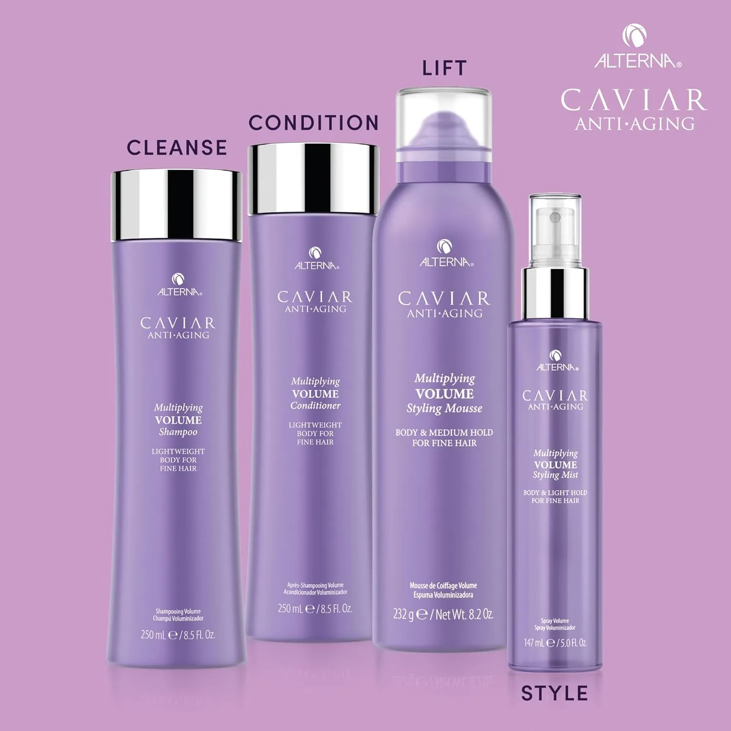 CAVIAR Anti-Aging Multiplying Volume Shampoo | For Fine, Limp or Thin Hair | Create Instant Volume and Thickness | Sulfate Free