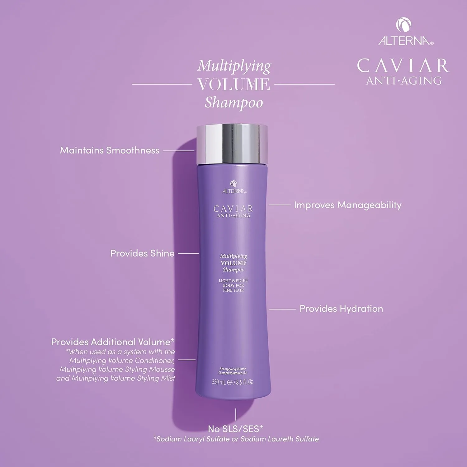 CAVIAR Anti-Aging Multiplying Volume Shampoo | For Fine, Limp or Thin Hair | Create Instant Volume and Thickness | Sulfate Free