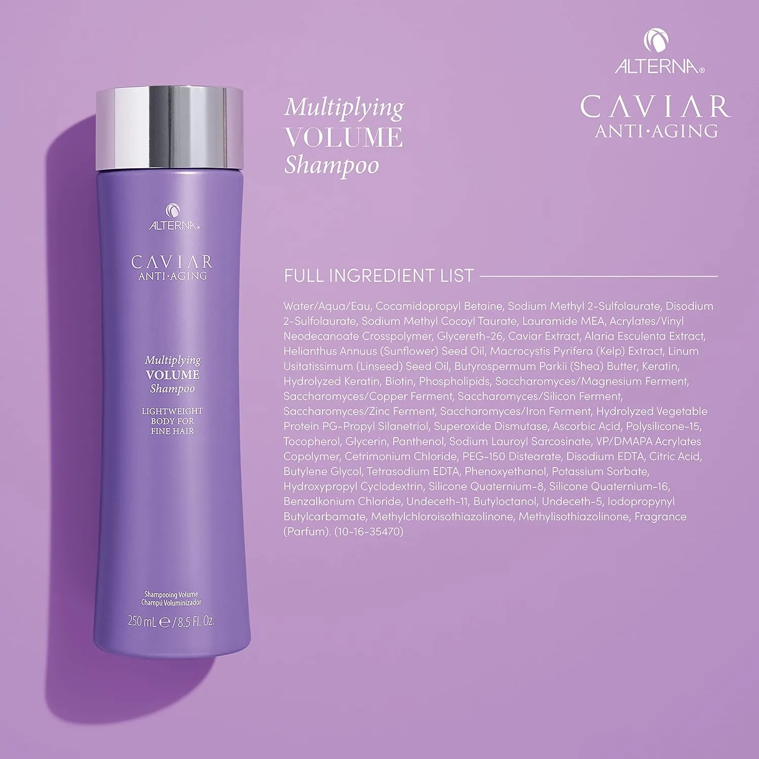 CAVIAR Anti-Aging Multiplying Volume Shampoo | For Fine, Limp or Thin Hair | Create Instant Volume and Thickness | Sulfate Free
