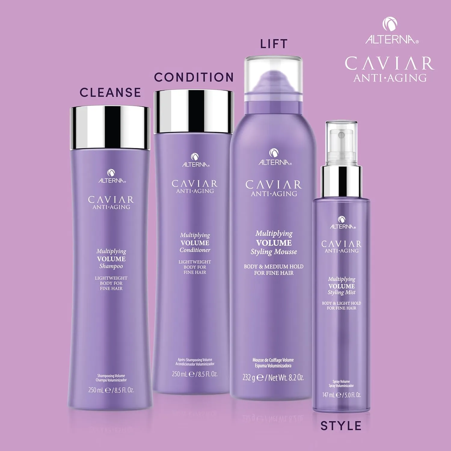 CAVIAR Anti-Aging Multiplying Volume Shampoo | For Fine, Limp or Thin Hair | Create Instant Volume and Thickness | Sulfate Free