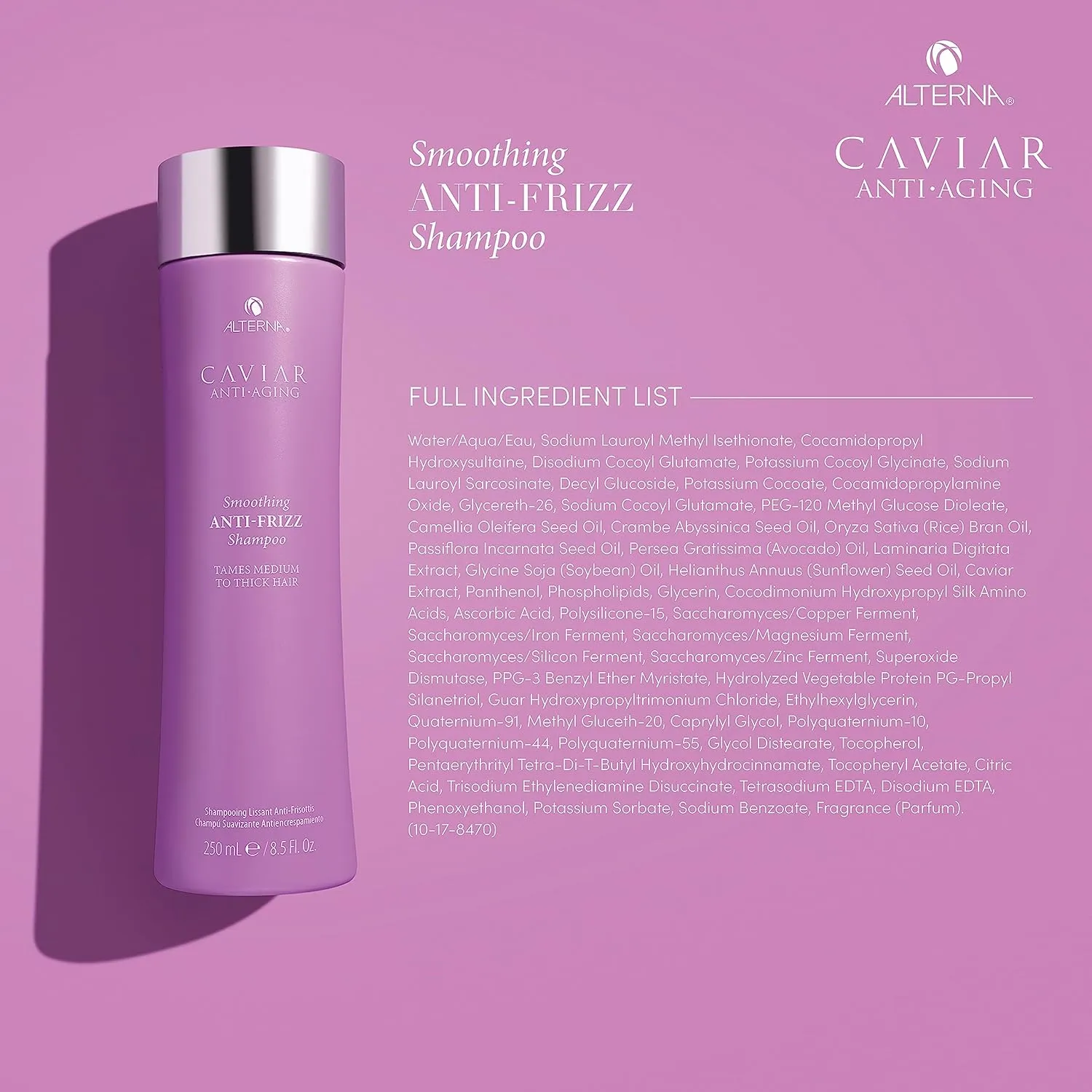 CAVIAR Anti-Aging Smoothing Anti-Frizz Shampoo| For Medium, Thick Hair | Smooths Hair, Tames Frizz | Sulfate Free