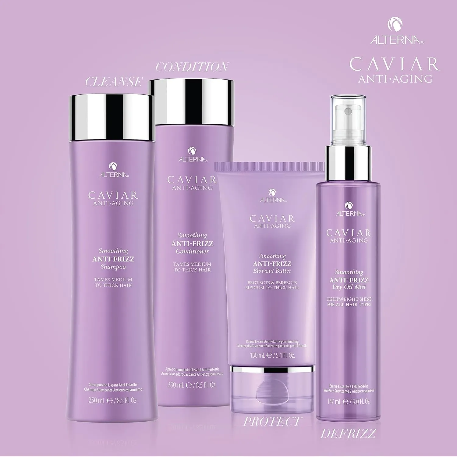 CAVIAR Anti-Aging Smoothing Anti-Frizz Shampoo| For Medium, Thick Hair | Smooths Hair, Tames Frizz | Sulfate Free