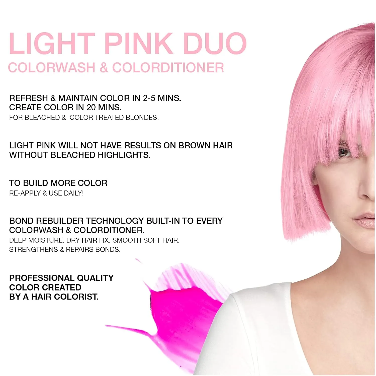 Celeb Luxury Intense Color Depositing Colorwash Shampoo   BondFix Rebuilder, Vegan Hair Dye, Sustainably Sourced Plant Based, Semi Permanent Hair Color, Viral and Gem Lites Duos