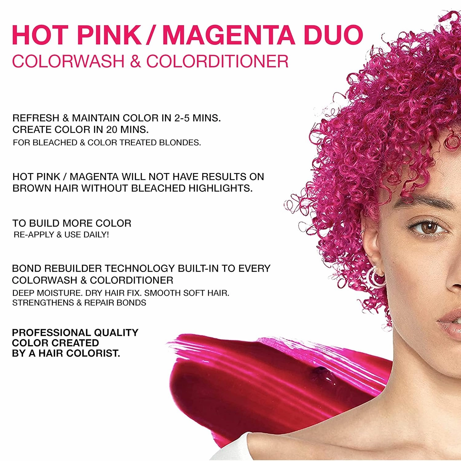 Celeb Luxury Intense Color Depositing Colorwash Shampoo   BondFix Rebuilder, Vegan Hair Dye, Sustainably Sourced Plant Based, Semi Permanent Hair Color, Viral and Gem Lites Duos