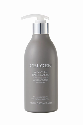 CELGEN] Advanced Hair Shampoo for Stronger, Fuller & Thicker Hair – Sulfate-Free, Keratin-Enriched Cleansing Formula, Adds Volume & Shine, 10.58 Oz./ 300g