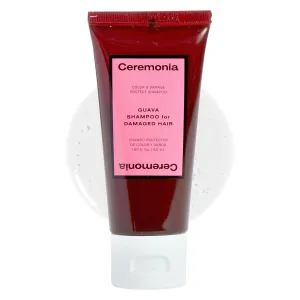 Ceremonia Guava Protect & Repair Shampoo with Aloe Vera for Damaged and Color Treated Hair, 1.69 Fl. Oz. | 50 Ml.