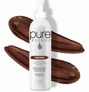 Chestnut Hydrating Color Depositing Shampoo for Color Treated Hair, 8.5 Oz - Semi Permanent Hair Dye Prevents Color Fade, Extends Color Service, Nourishes & Protects