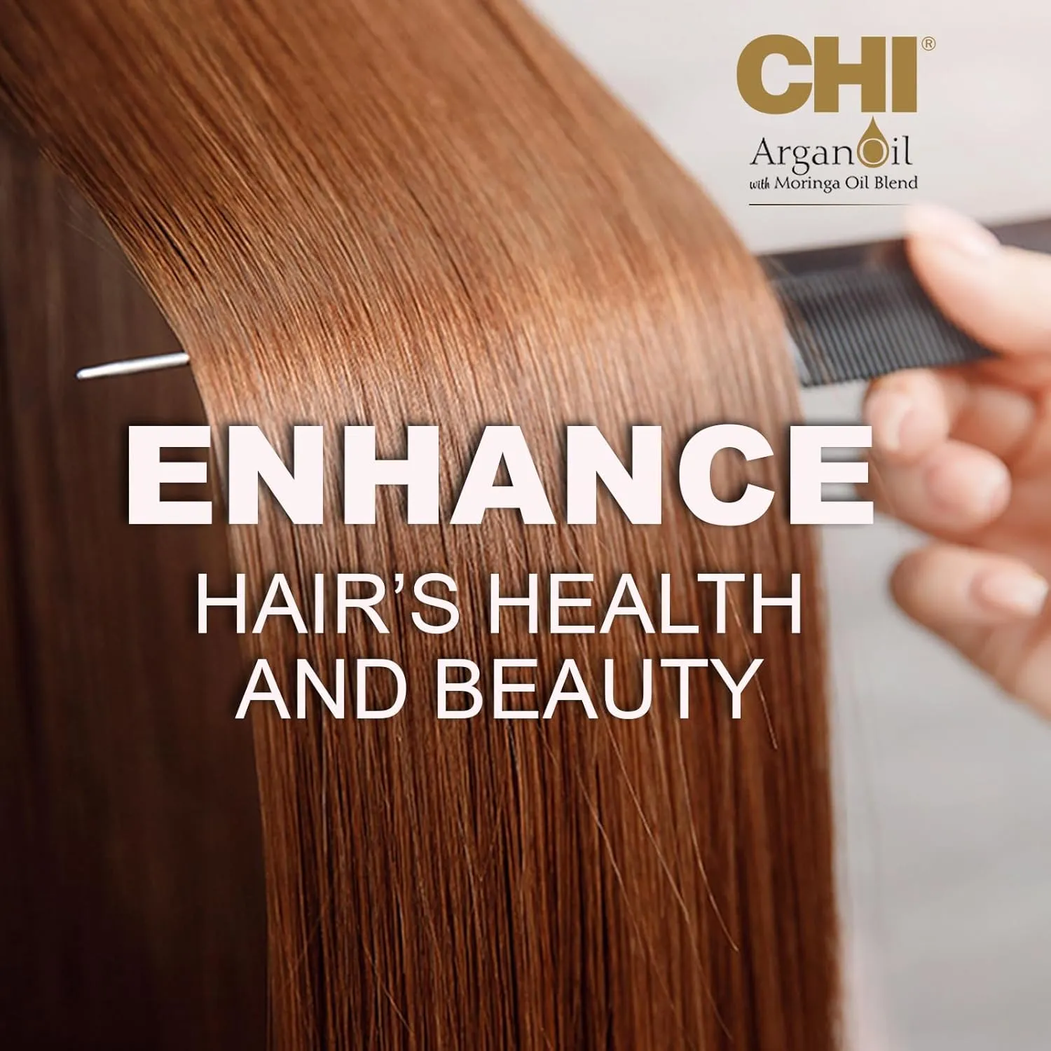 CHI Argan Oil Shampoo, Restores Moisture, Helps Rejuvenate Dry, Damaged Hair & Enhances Strength, Sulfate, Paraben, & Cruelty-Free, 11.5 Oz
