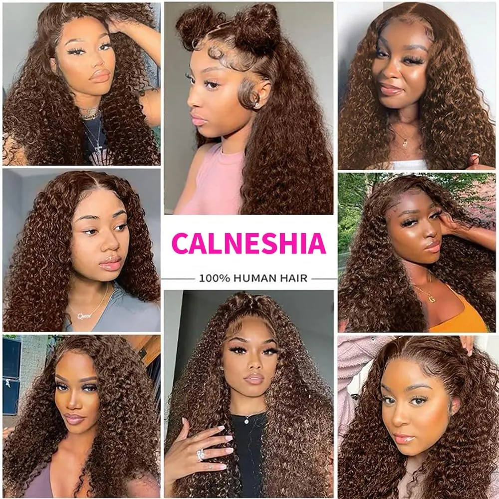 Chocolate Brown Kinky Curly Clip Ins 16 Inch 110g 8pcs 3C 4A Curly Clip In Hair Extensions Real Human Hair Full Head for Women 100% Brazilian Remy Human Hair Extensions Natural Color with 20 Clips #4