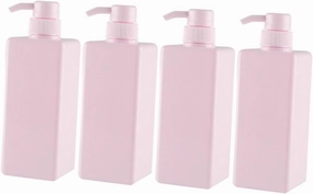 Ciieeo 4pcs Refillable Pump Bottle Foaming Soap Dispenser Empty Pump Bottles Shampoo Pump Bottle Square Lotion Bottle Foam Soap Dispenser Lotion Bottles Cosmetic Travel Shower Gel Bottle