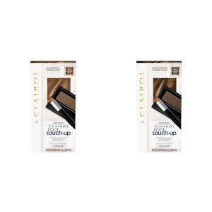 Clairol Root Touch-Up Concealing Powder for Light Brown Hair Color, Pack of 1 and Medium Brown Hair Color, 0.07 Ounce