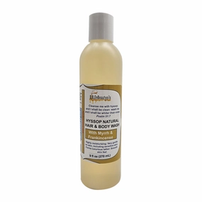 Cleanse Me With Hyssop Natural Hair and Body Wash, Organic Hyssop Infused Shampoo and Body Wash for Nourishing and Refreshing Hair & Body Cleansing (Myrrh and Frankincense)