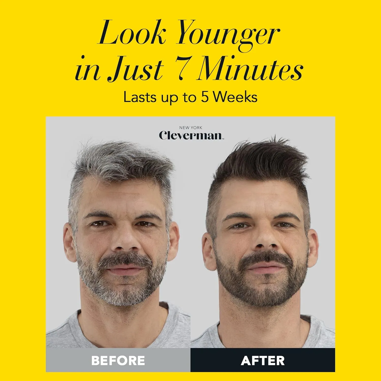 CLEVERMAN Lightest Blond Hair & Beard Dye for Men, All-in-One Reusable Kit - Men's Color For Natural-Looking Gray Coverage, Professional-Quality and Ammonia-Free