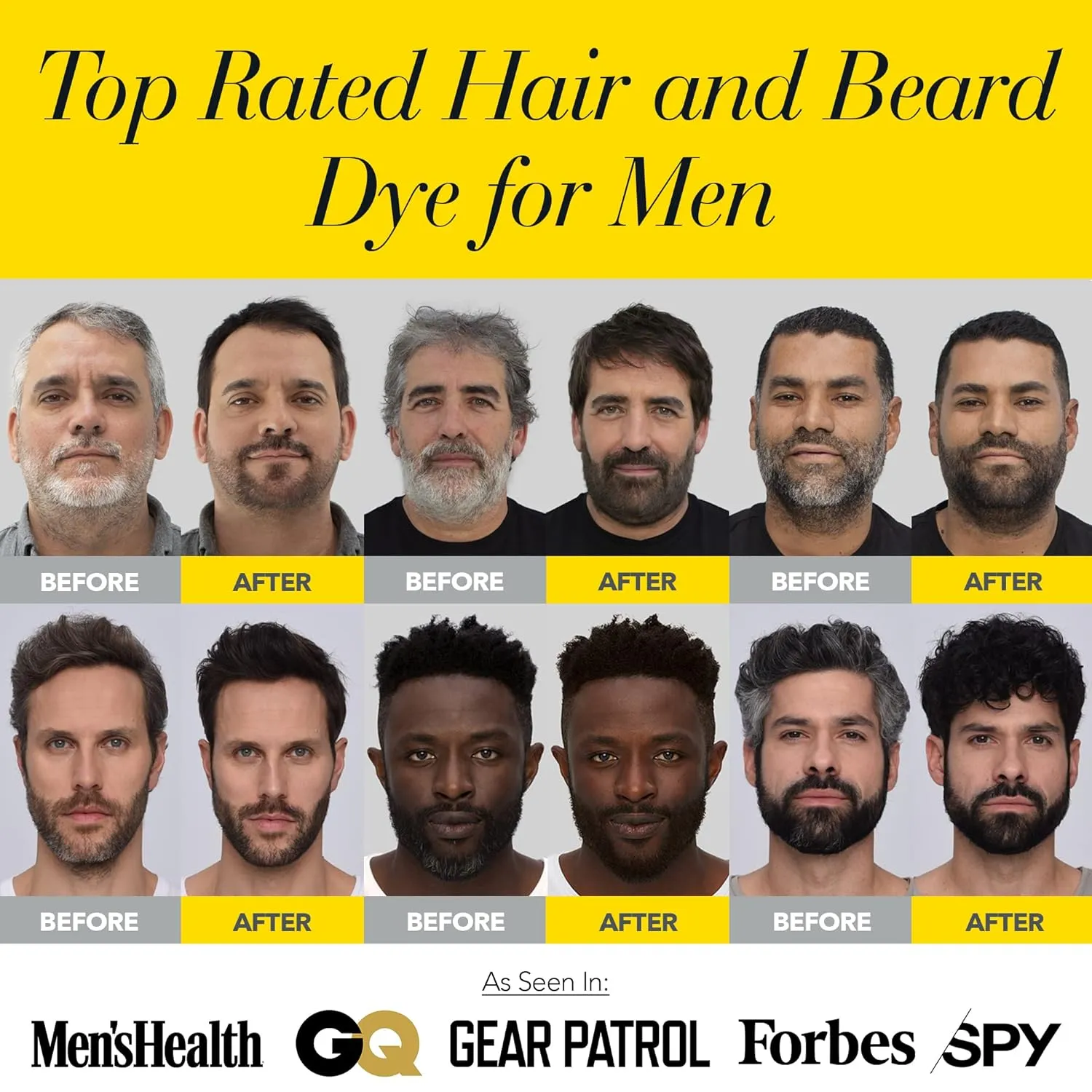 CLEVERMAN Lightest Blond Hair & Beard Dye for Men, All-in-One Reusable Kit - Men's Color For Natural-Looking Gray Coverage, Professional-Quality and Ammonia-Free