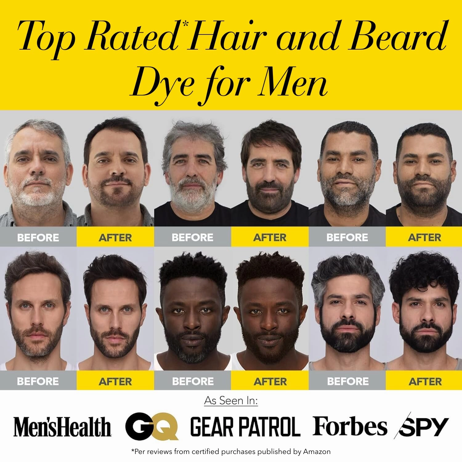 Cleverman Medium Brown Hair & Beard Dye for Men, All-in-One Reusable Kit - Mens Color For Natural-Looking Gray Coverage, Professional-Quality and Ammonia-Free for Hair, Beard & Gray Mustache