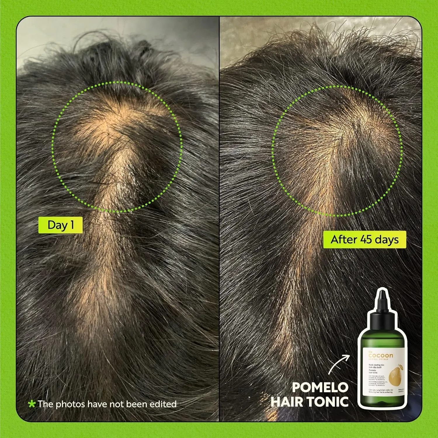 Cocoon Ultimate Hair Repair Set (SAVE 30%): Pomelo Tonic 4.7 fl oz, Shampoo & Conditioner 16.9 fl oz each, and Hair Mask 6.7 fl oz